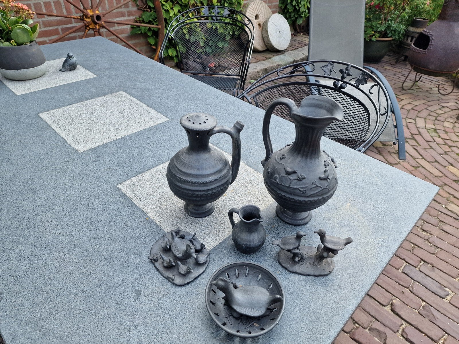 Antieke aardewerken kruiken en decoratieve objecten, Antiek en Kunst, Antiek | Vazen, Ophalen of Verzenden