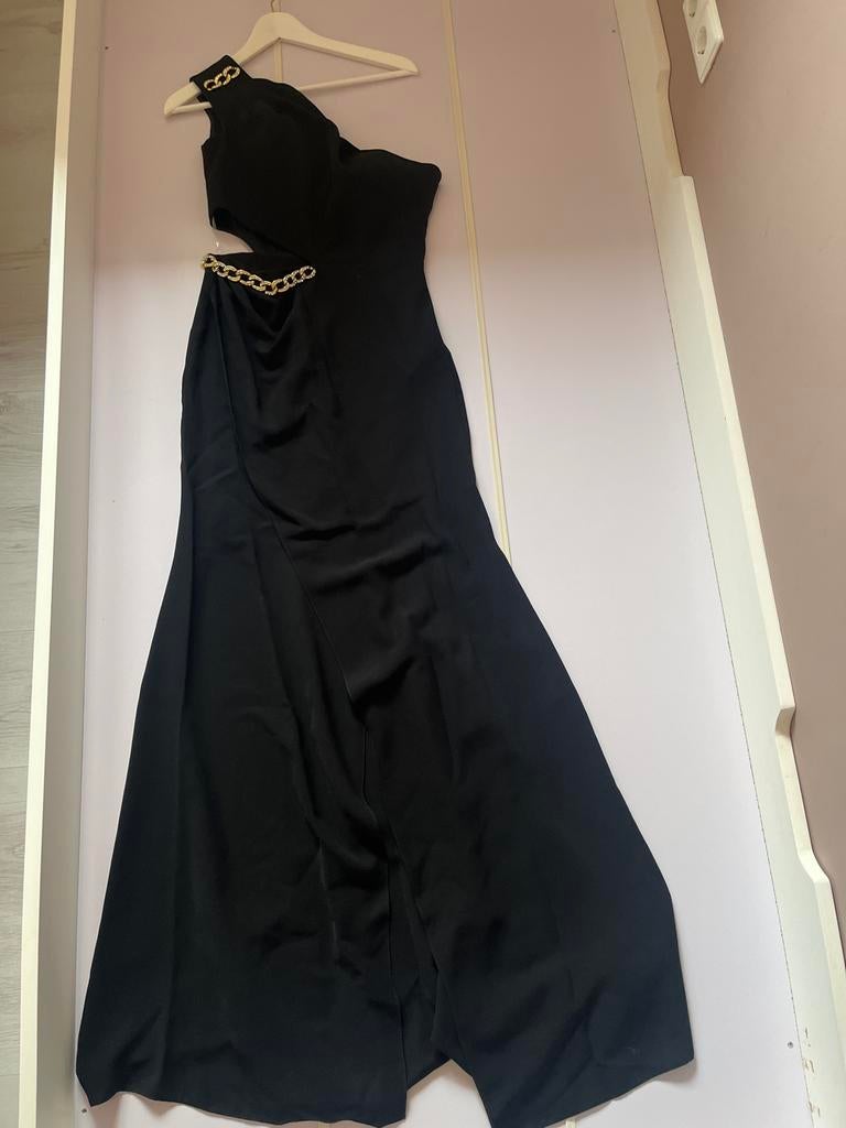 Zwarte Nazella Galajurk met Gouden Details - Maat 42, Ophalen, Zwart, Maat 42/44 (L), Zo goed als nieuw