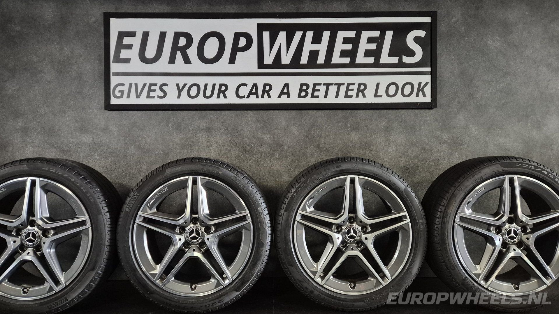 Mercedes AMG 18 inch velgen DEMO zomerbanden W177 A B CLA, Auto-onderdelen, Banden en Velgen, 18 inch, Gebruikt, -, -