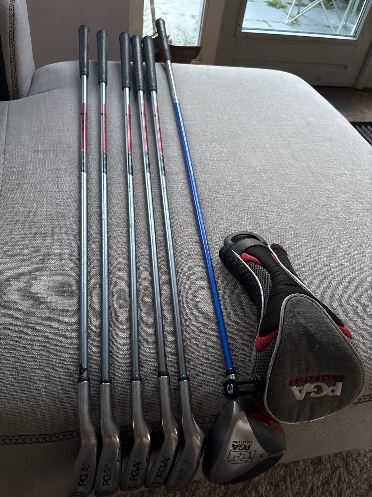 Golfset: PGA ijzers (5, 6, 7, 8, 9, S, P)Spalding hybrid, Ophalen, Gebruikt, Set, Overige merken