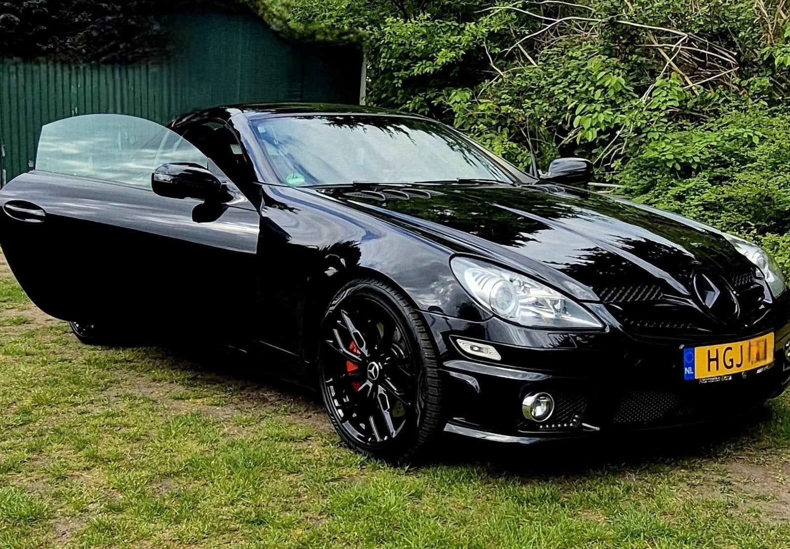 Mercedes-Benz SLK 350 AMG Sport Edition bj 2009 NIEUWSTAAT!!, Auto's, Achterwielaandrijving, Zwart, Cabriolet, Zwart