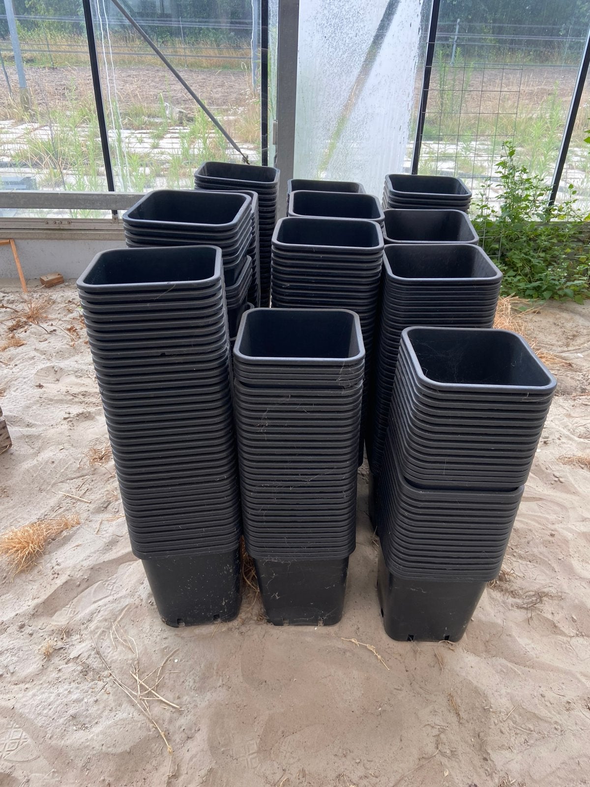 Plantenbakken 23x23 en 26 cm hoog. Nieiw., Tuin en Terras, Bloembakken en Plantenbakken, Kunststof, Minder dan 30 cm, Minder dan 60 cm