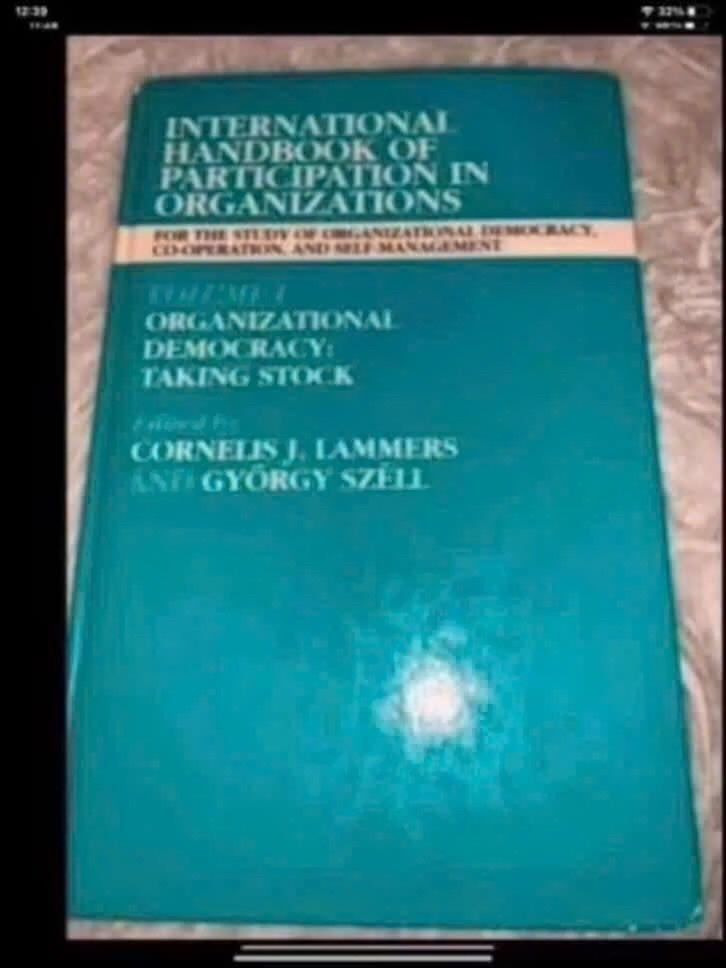 International Handbook of Participation in Organizations, Boeken, Gelezen, Ophalen of Verzenden, WO, Gamma