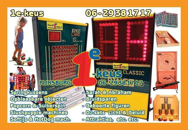 Huur een Geweldige BINGO machine, werkt ook als Rad v Fortui, Hobby en Vrije tijd, Gezelschapsspellen | Overige, Vijf spelers of meer