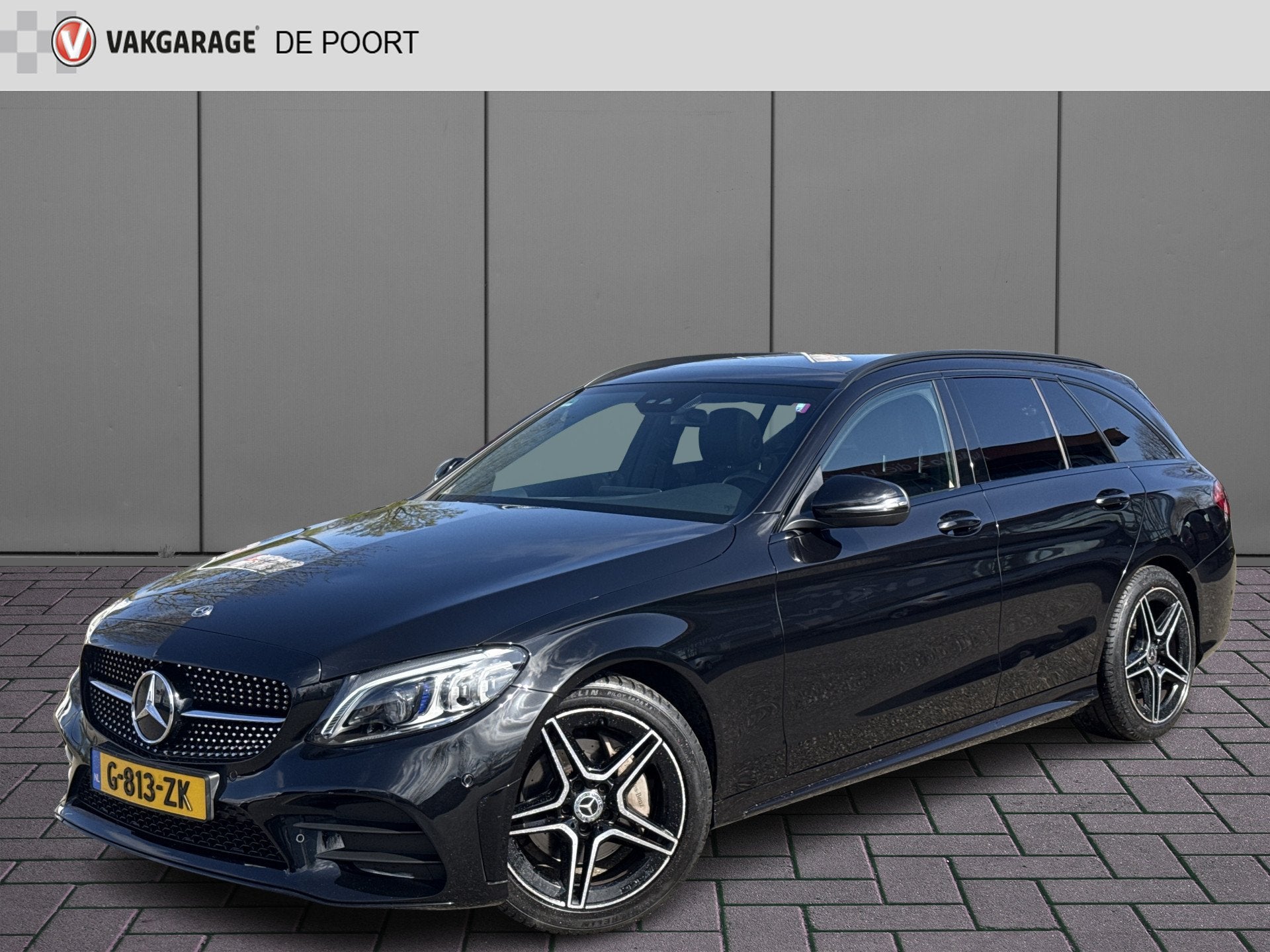 Mercedes-Benz C-Klasse Estate 180 Business Solution AMG | NL, Auto's, Automaat, Dealer onderhouden, Zwart, Automatische klimaatregeling