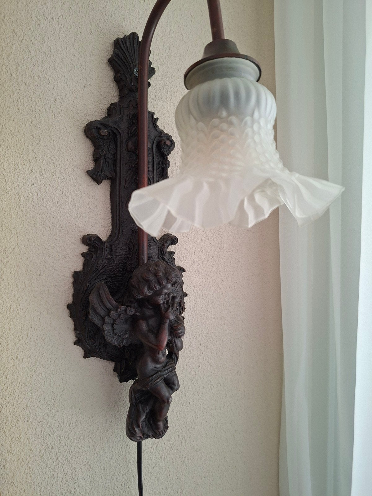 Wandlamp met engel - klein defect, scherp geprijsd, Ophalen