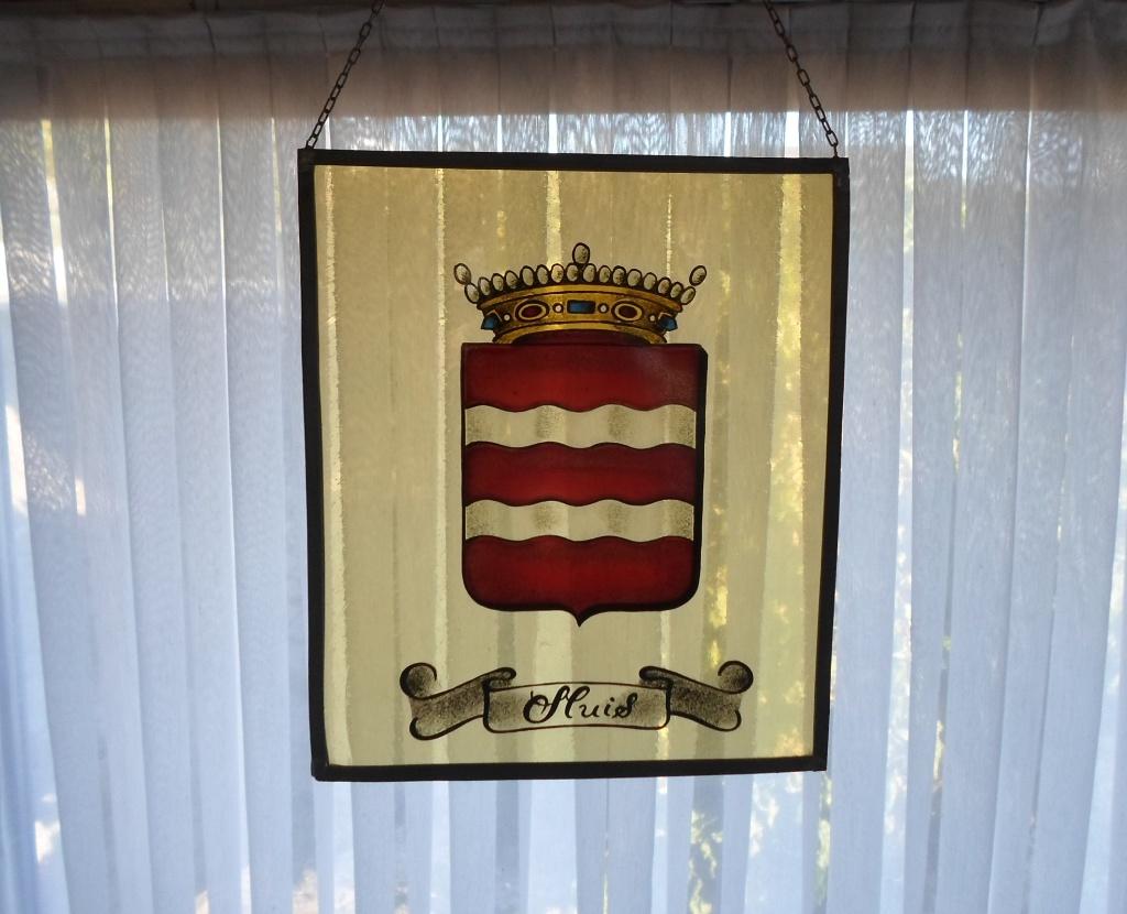 Glas in Lood Wapen van Sluis, Antiek en Kunst, Ophalen of Verzenden