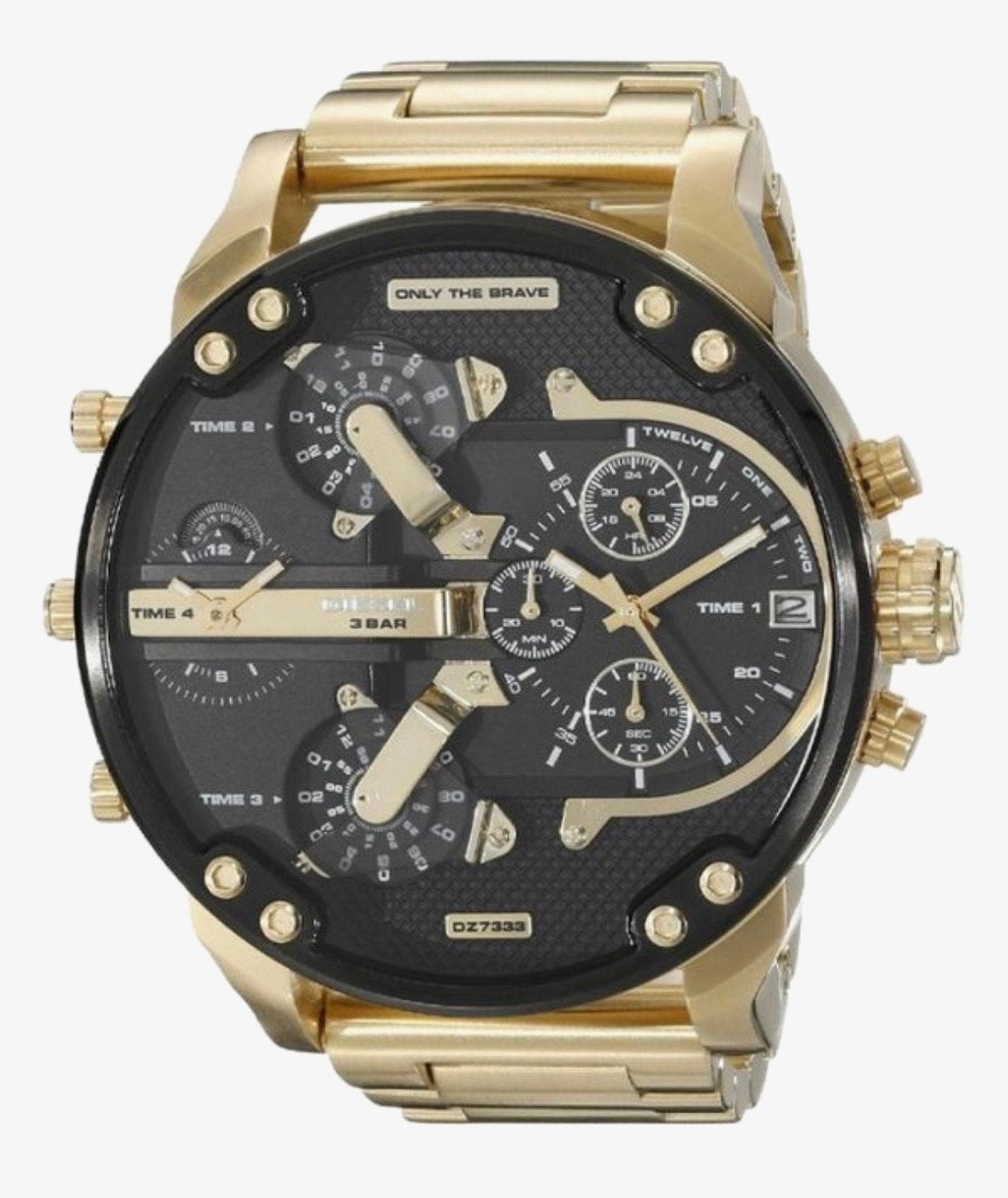 Diesel Mr Daddy 2.0 DZ7333 Herenhorloge Goudkleurig, Staal, Polshorloge, Zo goed als nieuw, Ophalen