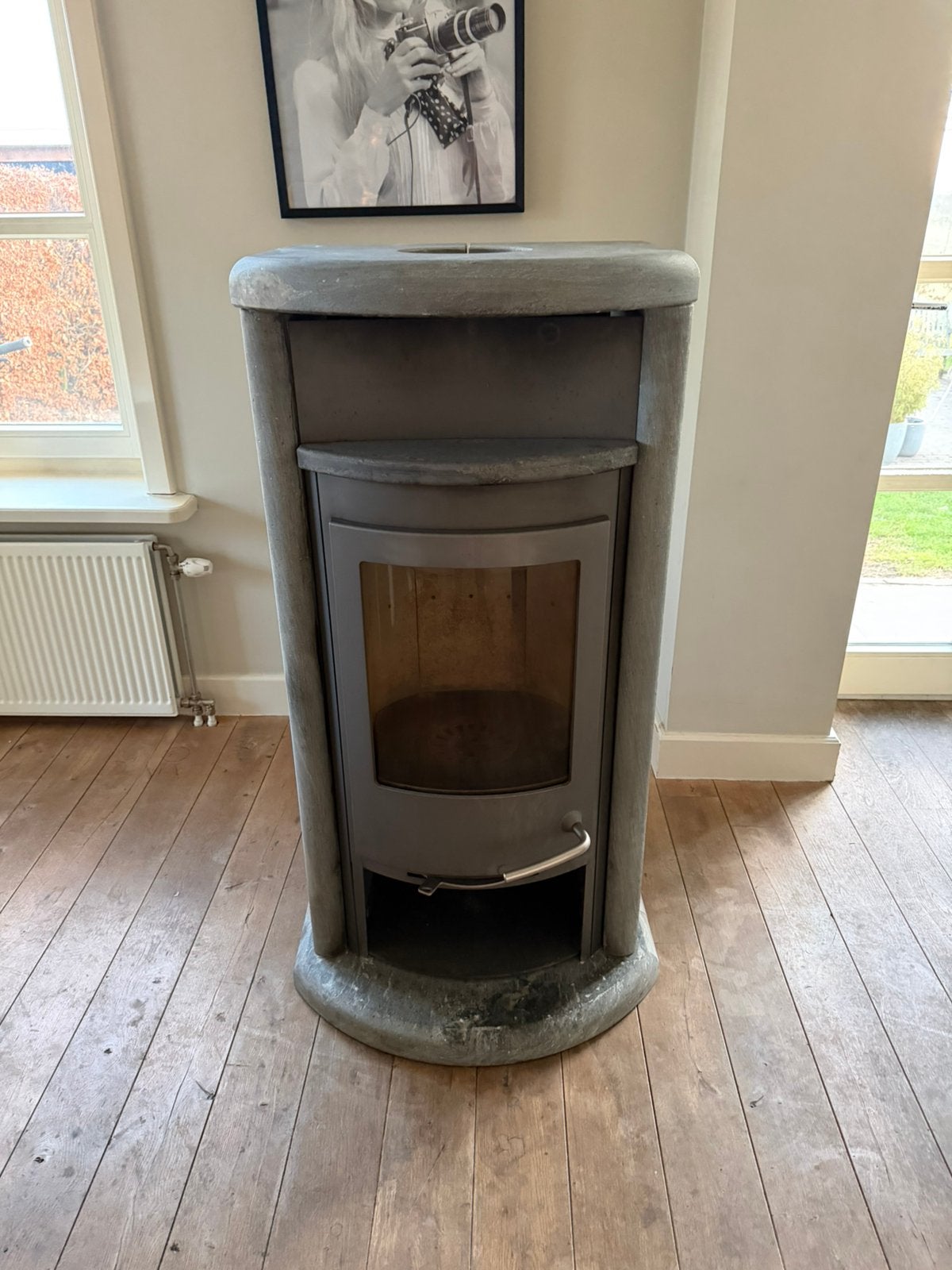 Jydepejsen Fine-Line Denmark 6kW Speksteenkachel Houtkachel, Huis en Inrichting, Kachels, Houtkachel, Ophalen of Verzenden, Zo goed als nieuw