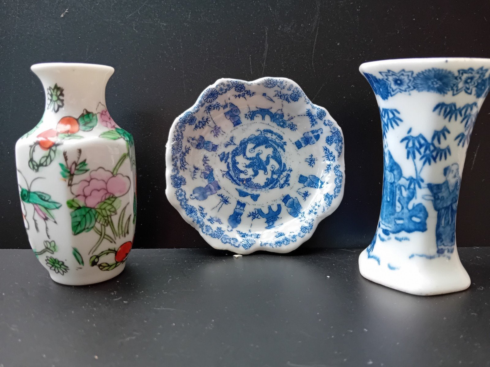 Set van 3 antieke  Japans porselijn 8cm, Antiek en Kunst, Verzenden