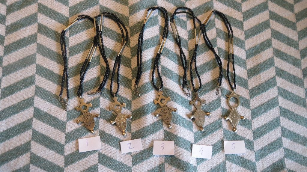 zilver, 5 stuks Toeareg ketting, collier amulet, p/p/stuk, Sieraden, Tassen en Uiterlijk, Verzenden, Nieuw, Zilver, Zilver