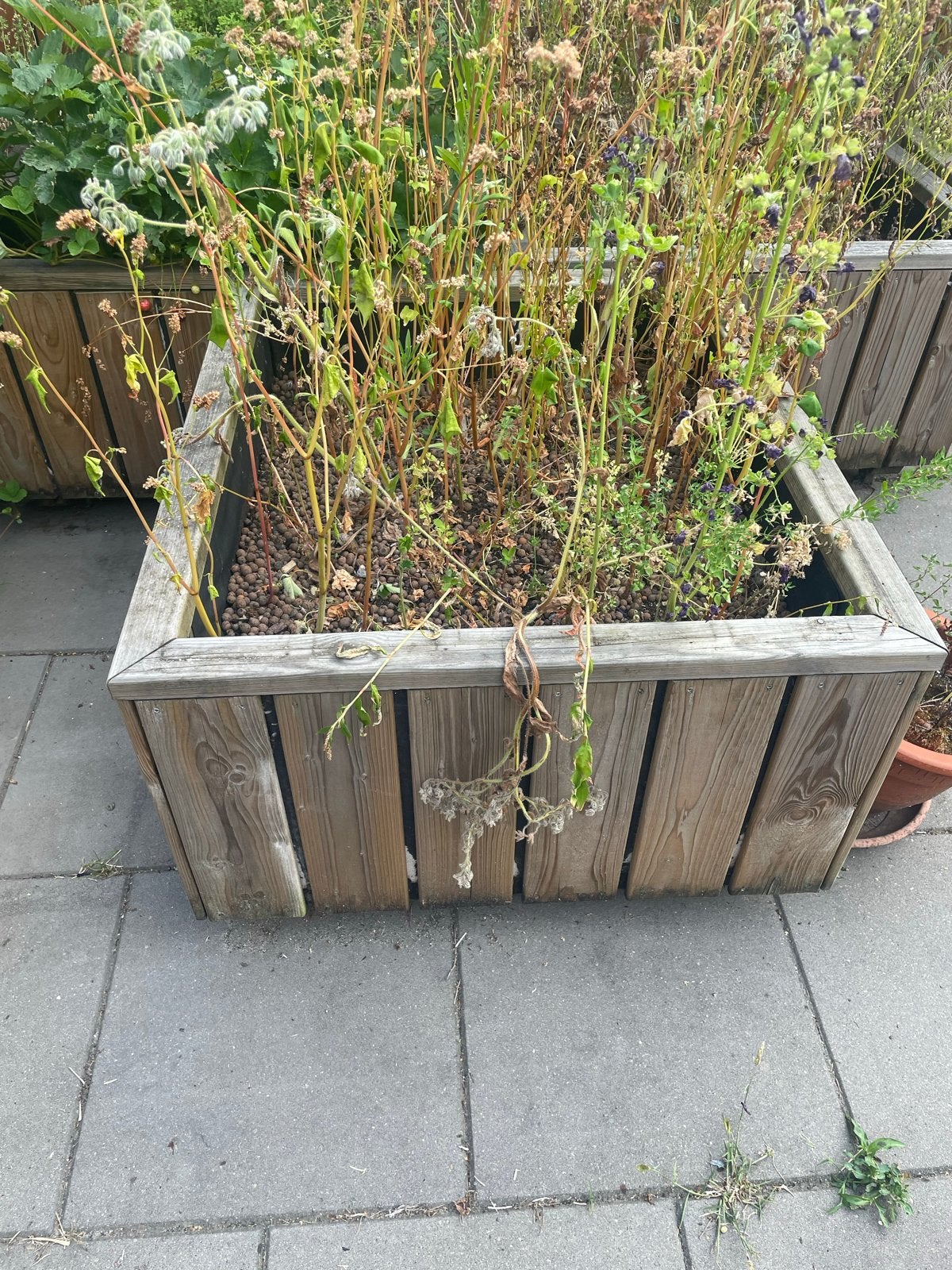 Houten plantenbakken voor tuin of balkon 90x100 cm, Tuin en Terras, Bloembakken en Plantenbakken, Ophalen, Gebruikt, Balkon, Vierkant