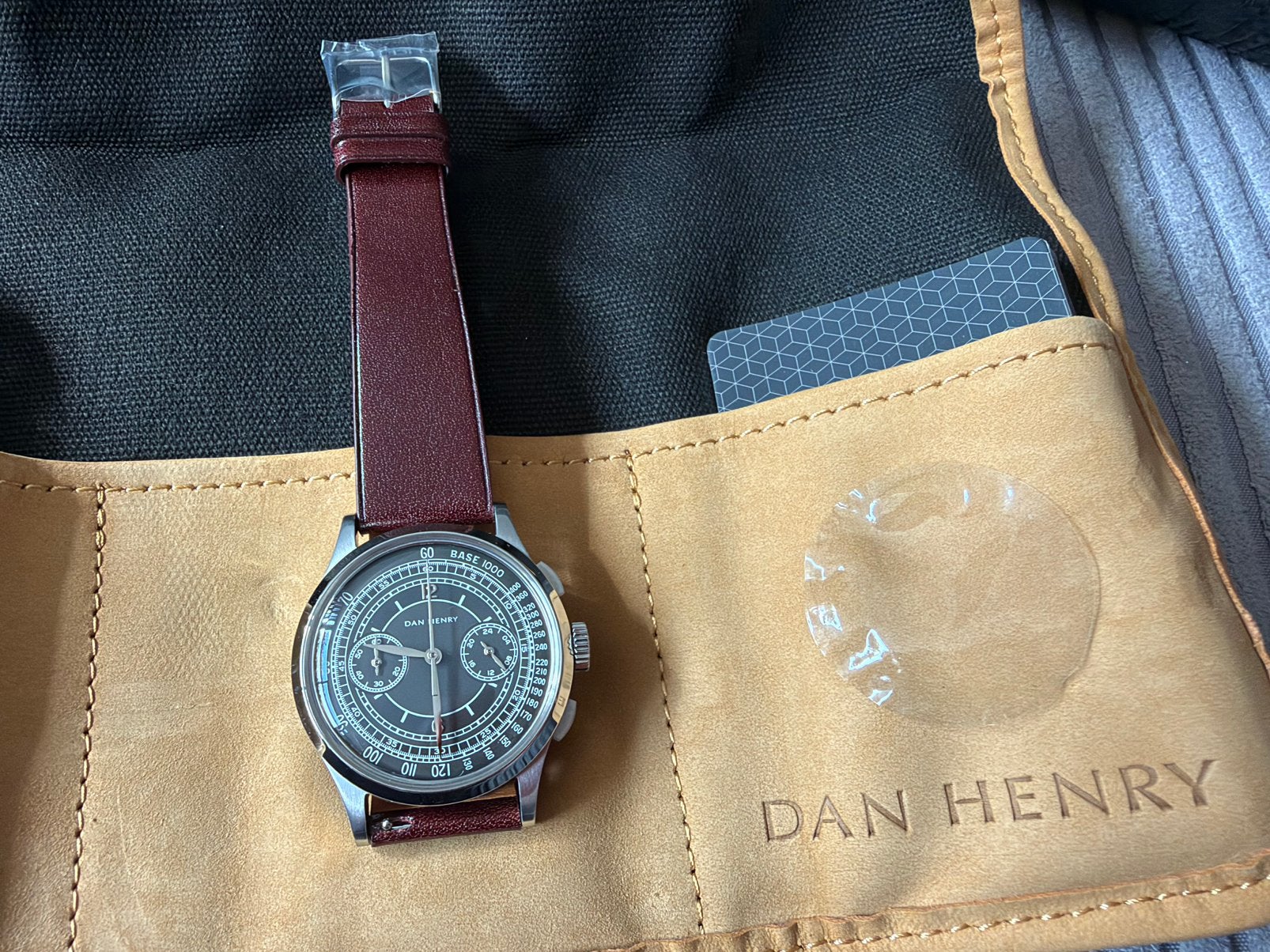 Dan Henry 1937 Onyx als nieuw, Sieraden, Tassen en Uiterlijk, Horloges | Heren, Ophalen of Verzenden, Zo goed als nieuw, Overige merken