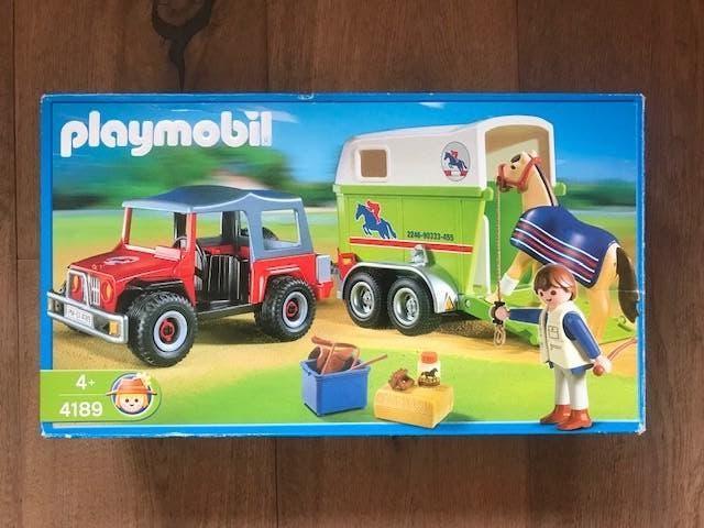 Playmobil 4189 - Jeep met paardentrailer – in originele doos, Kinderen en Baby's, Speelgoed | Playmobil, Ophalen of Verzenden