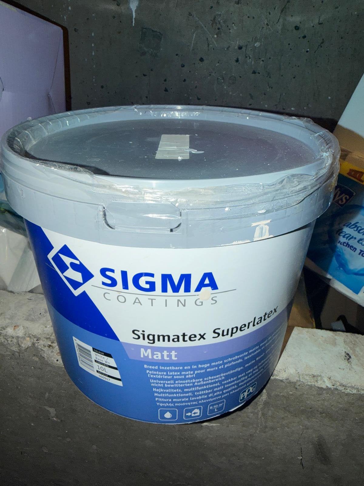 Sigma muurverf nieuw, Ophalen, Zwart, Nieuw, Verf