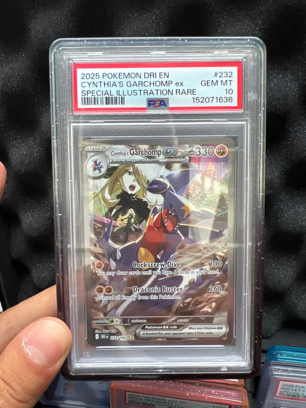 Cynthia's Garchomp ex Special Illustration Rare PSA 10, Ophalen of Verzenden, Zo goed als nieuw, Losse kaart