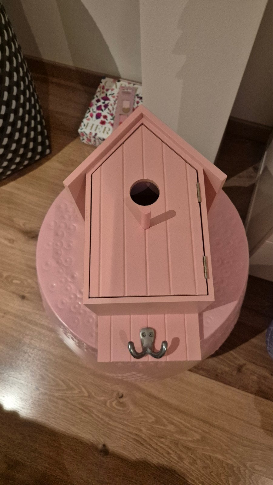 Lief! Lifestyle roze vogelhuisje sleutelkastje, Hout, Gebruikt, Roze, Ophalen of Verzenden