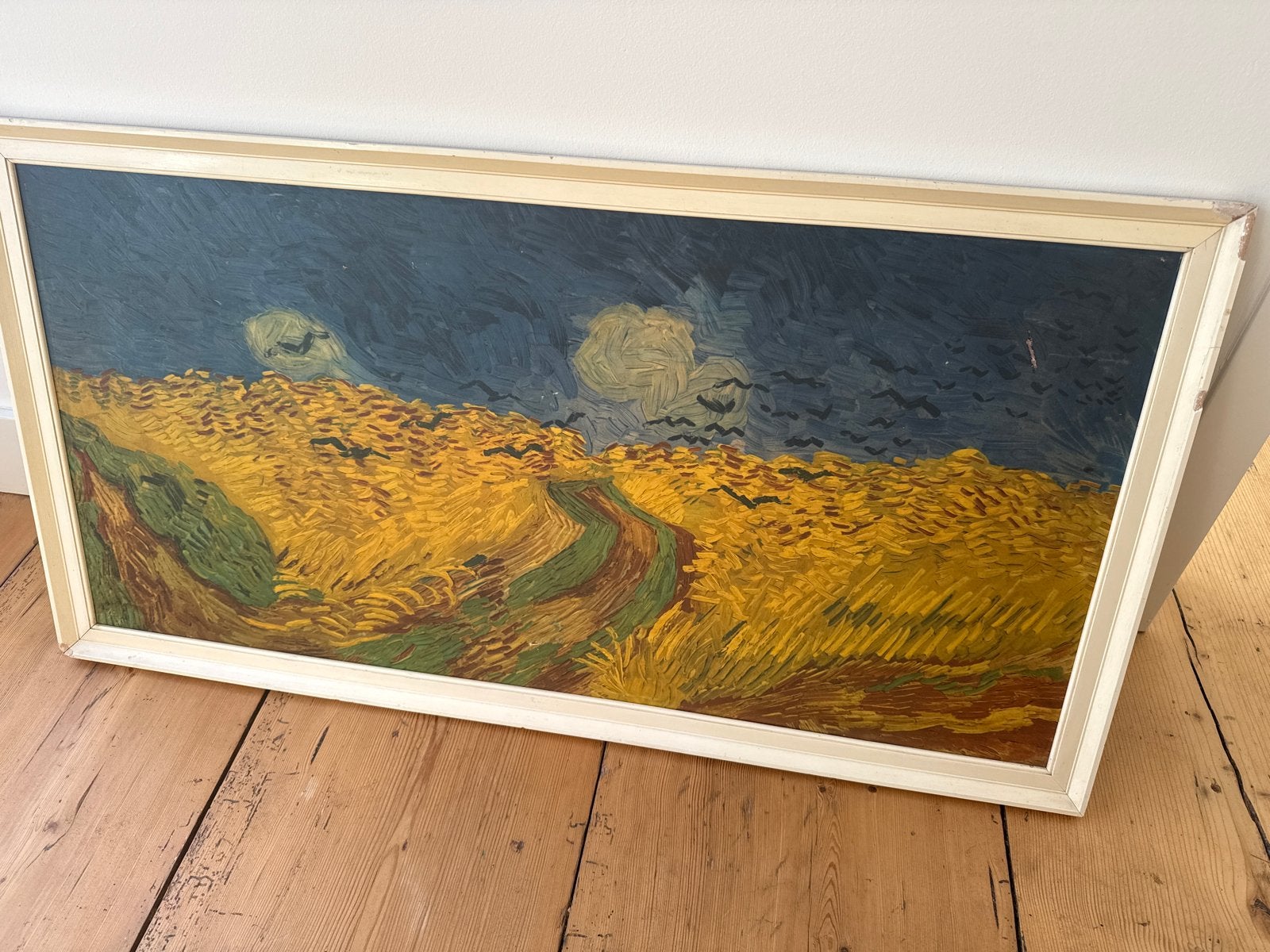 Schilderij Korenveld met Kraaien - Van Gogh stijl, Doek, Expressionistisch, Ophalen of Verzenden, Olieverf