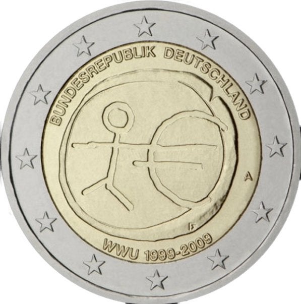 Euromunten, Ophalen of Verzenden, Duitsland, 2 euro, Losse munt