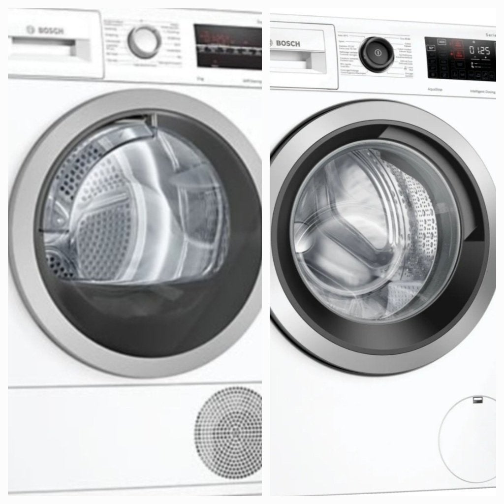 Bosch serie 6 set Wasdroogcombinatie  9kg/A++, Witgoed en Apparatuur, 8 tot 10 kg, Ophalen, Zo goed als nieuw, 85 tot 90 cm
