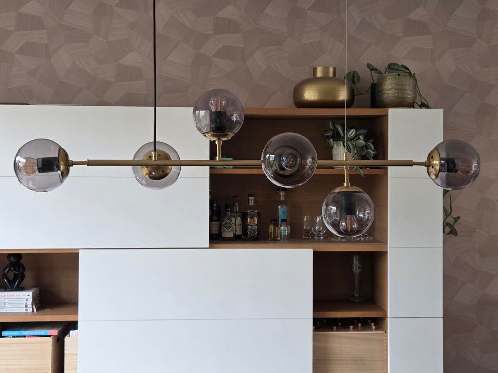 Hanglamp, Minder dan 50 cm, Rond, Ophalen of Verzenden, Zo goed als nieuw