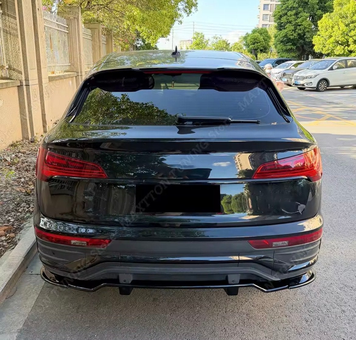 ABS Achterbumper Diffuser voor Audi Q5 FY Sportback Sline, Auto-onderdelen, Nieuw, Achter, Bumper, Audi