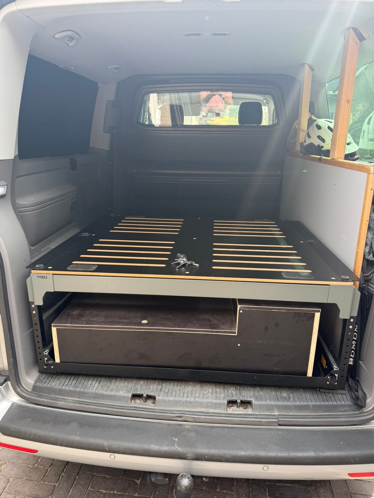 Uitschuifbare camperbox voor groot en klein busje, Caravans en Kamperen, Camper-accessoires, Ophalen of Verzenden, Zo goed als nieuw
