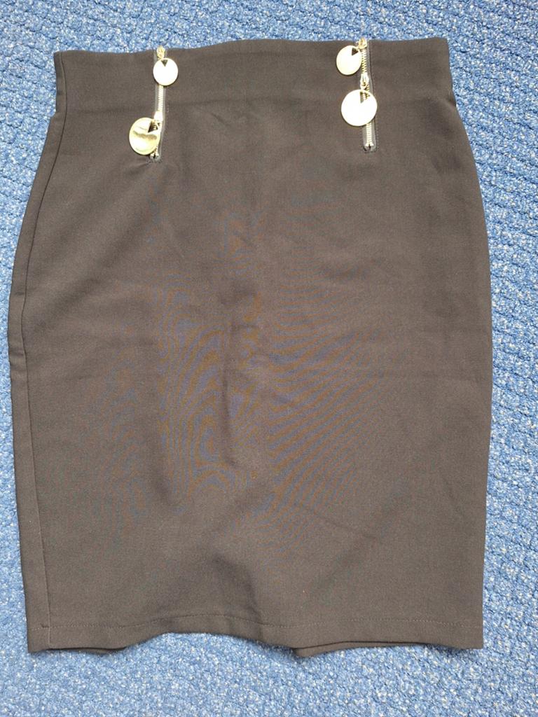 Zgan zwart kokerrokje met gouden bedels, Kleding | Dames, Rokken, Zwart, Ophalen of Verzenden, Zo goed als nieuw, Maat 36 (S)