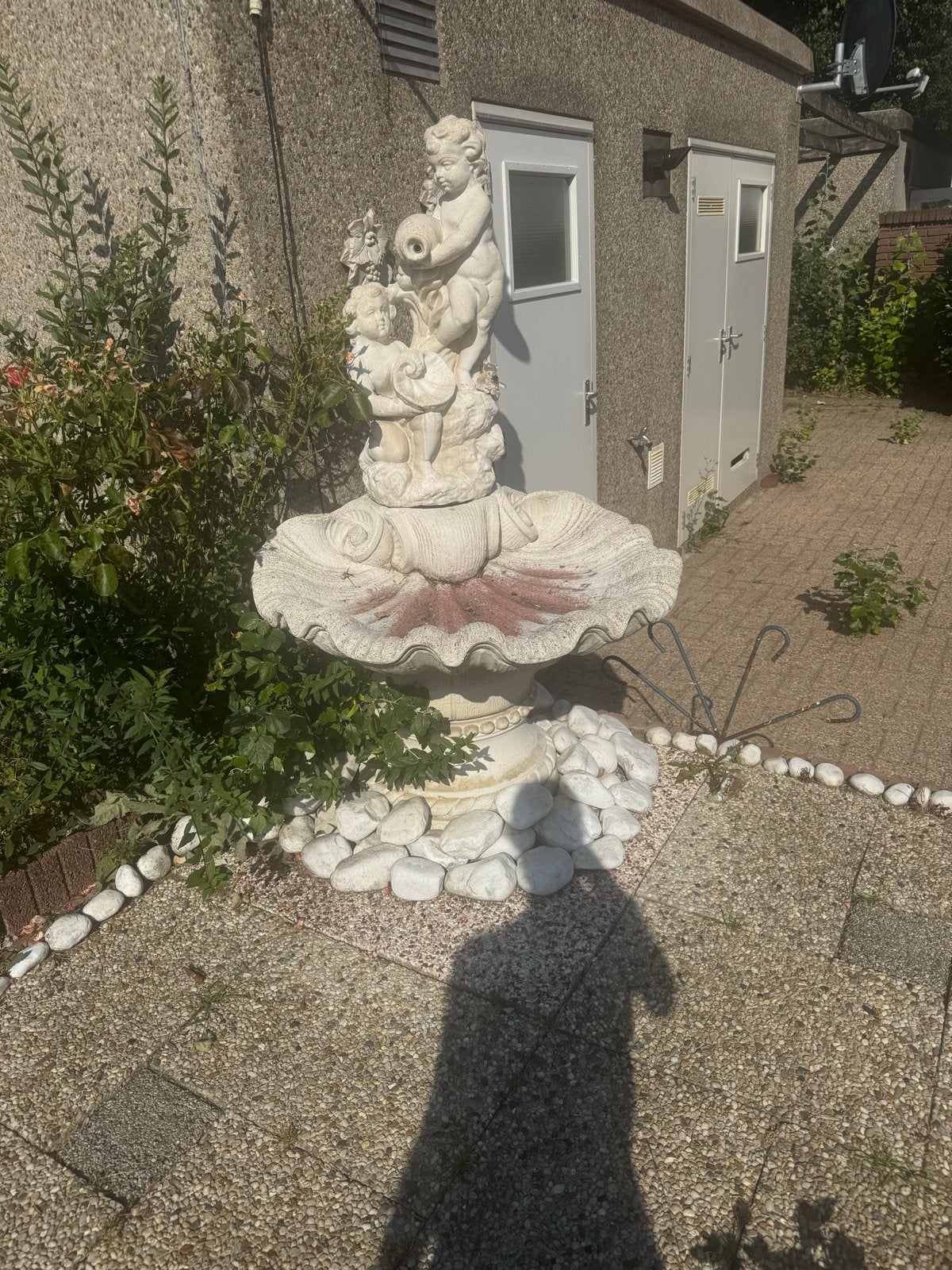 Antieke Tuinfontein met Engeltjes - Beton, Ophalen, Gebruikt, Beton, Abstract beeld