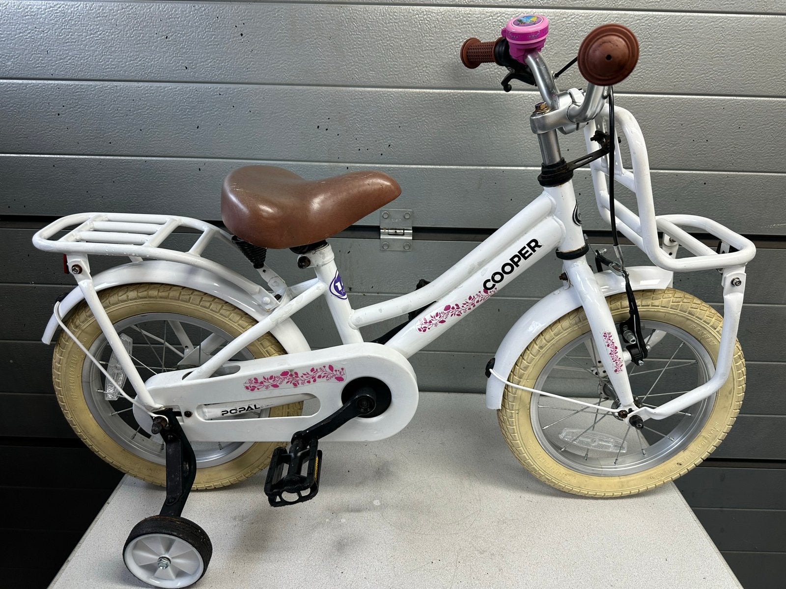 Popal Cooper 14 inch kinderfiets met zijwieltjes, Fietsen en Brommers, Fietsen | Kinderfietsjes, Ophalen of Verzenden, Gebruikt