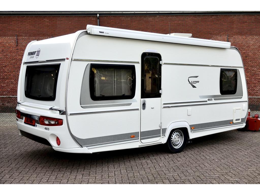 Fendt Saphir 465 SFB Mover Luifel Fietsrek TV 1700KG Schotel, Caravans en Kamperen, Rondzit, Dwarsbed, Bedrijf, Schokbreker