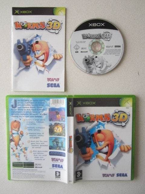 Worms 3D Xbox, Ophalen of Verzenden, Zo goed als nieuw, Strategie en Constructie, 3 spelers of meer