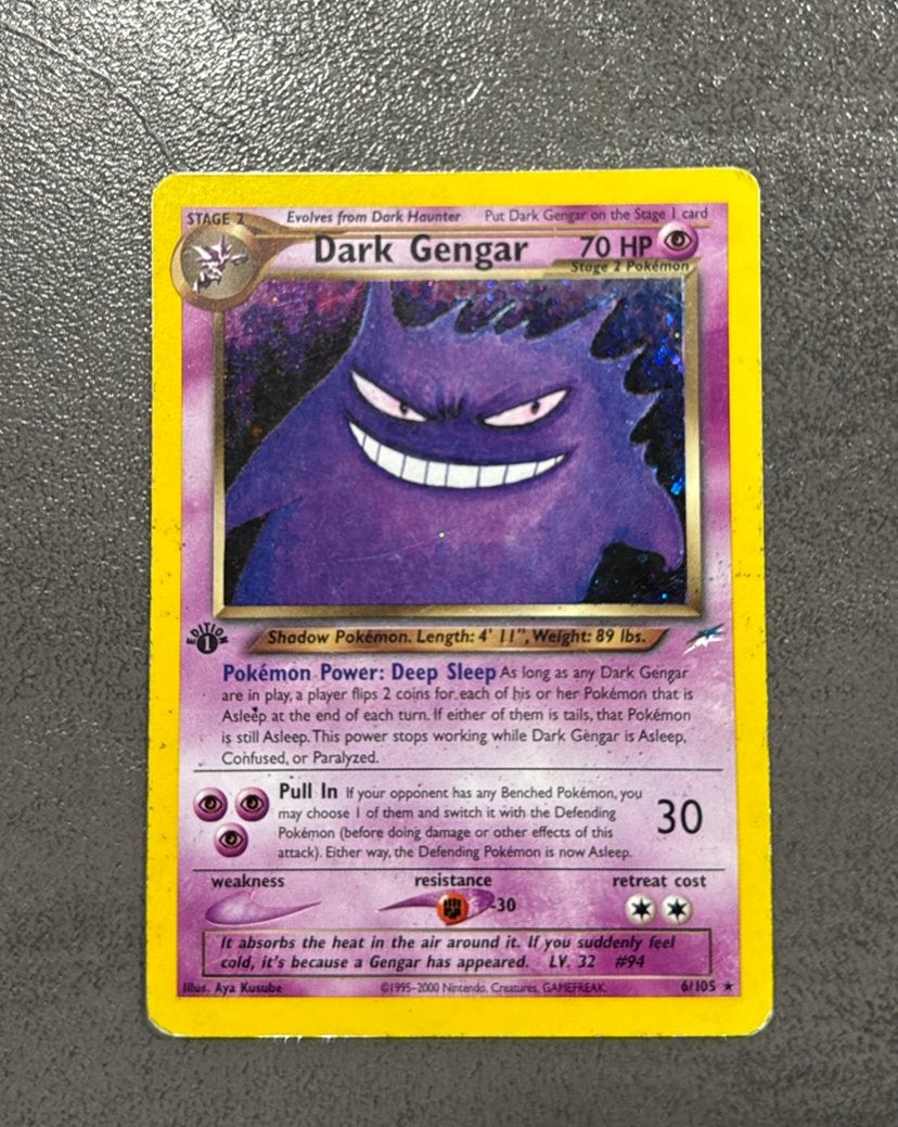 Dark Gengar 1st edition - Holo - Neo Destiny 6/105, Verzenden, Zo goed als nieuw, Losse kaart, Foil