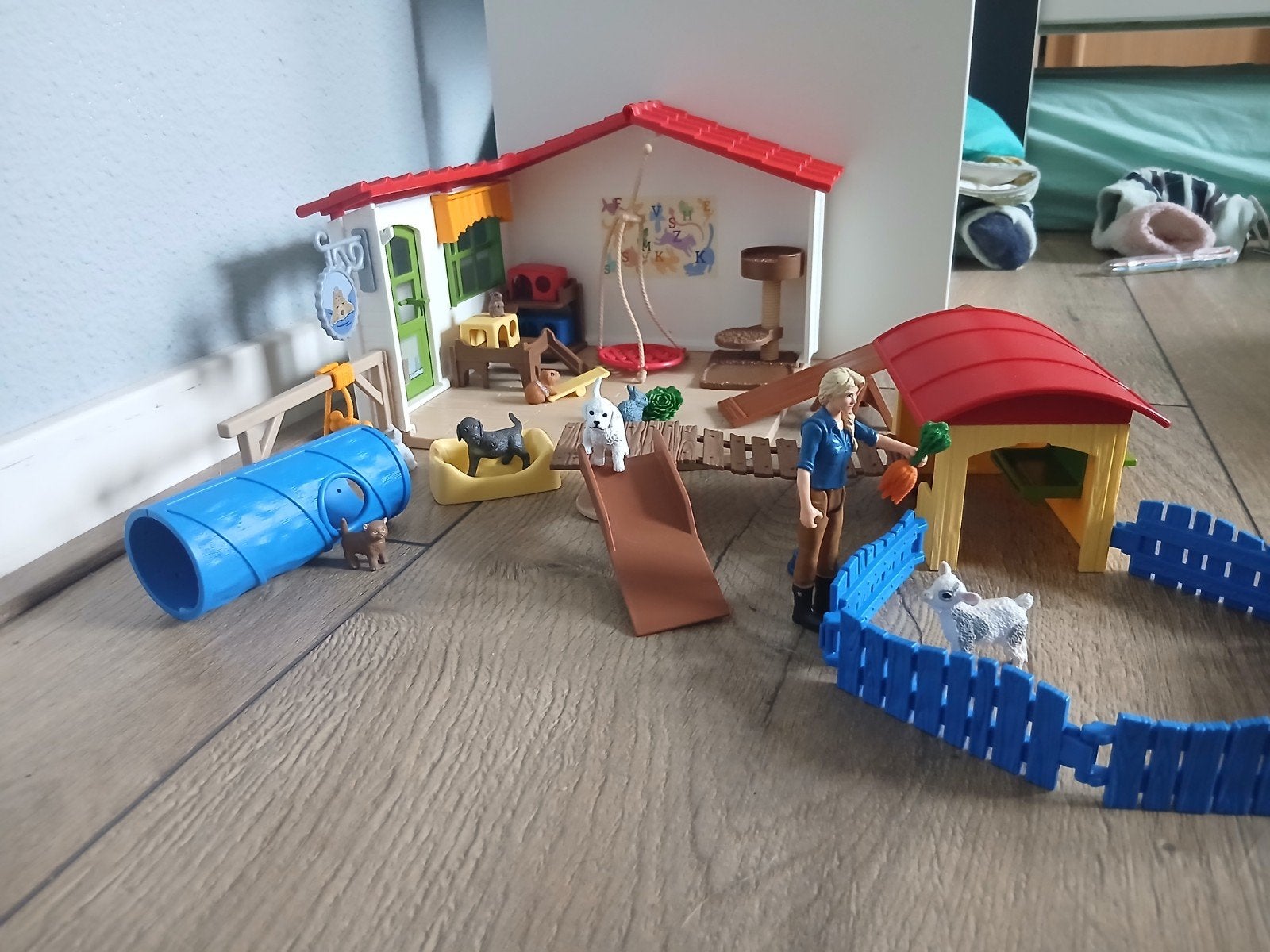 Schleich dierenopvang met boekje, Ophalen of Verzenden, Nieuw