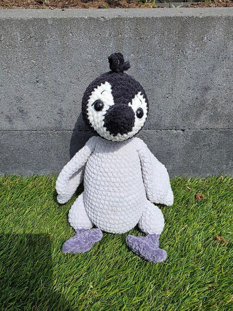 Gehaakte Pinguïn Knuffel - Handgemaakt en Zacht, Pinguïn, Overige merken, Zwart, Ophalen of Verzenden