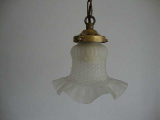 Oud glazen hanglampje (rokje) nr. 14, Ophalen of Verzenden