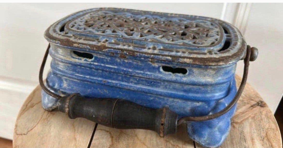 frans geemailleerd gietijzer stoofje prachtig blauw, Ophalen of Verzenden