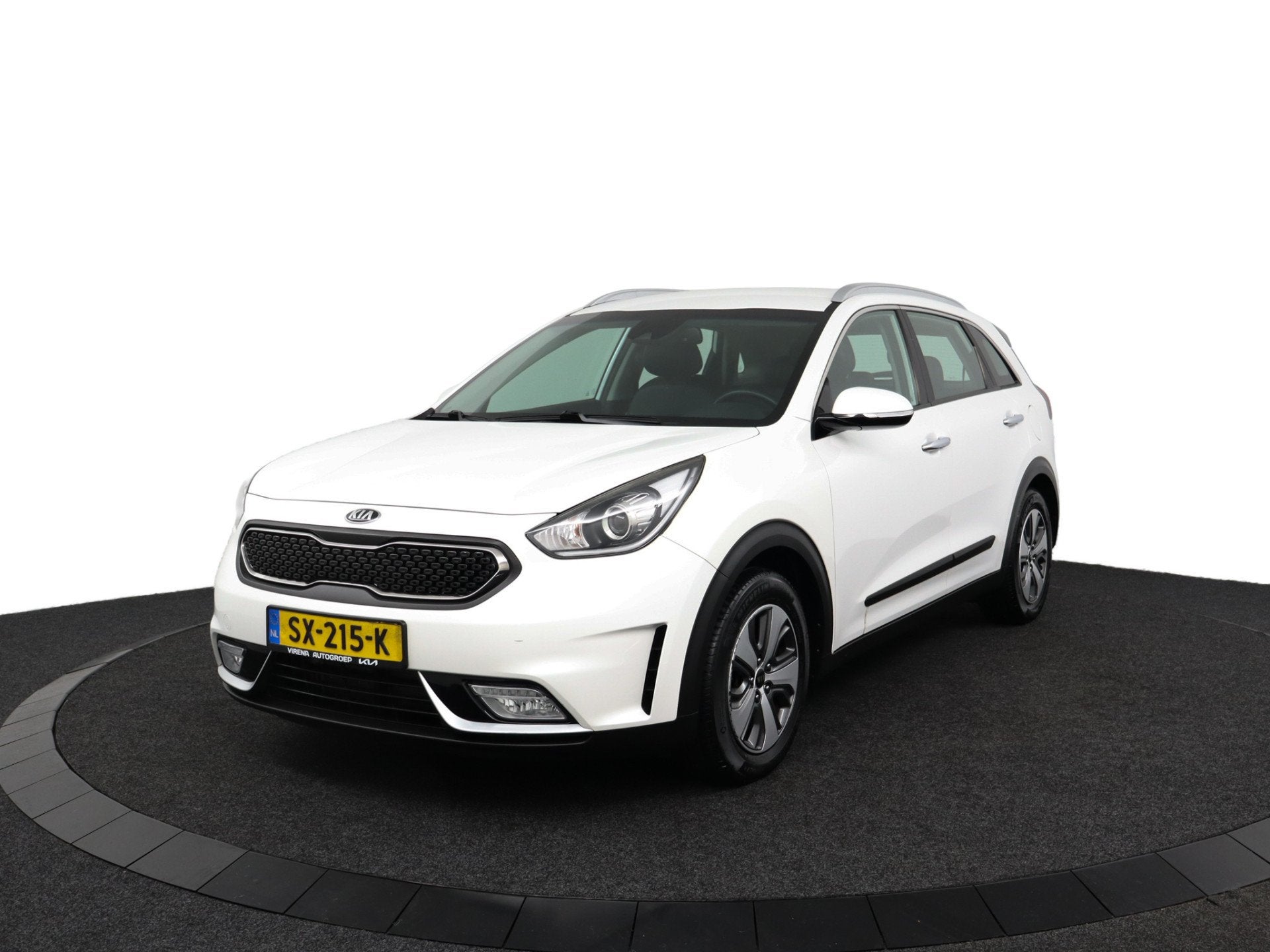 Kia Niro 1.6 GDi Hybrid DynamicLine - Automaat - Trekhaak -, Auto's, Kia, Stof, Gebruikt, Wit, Origineel Nederlands