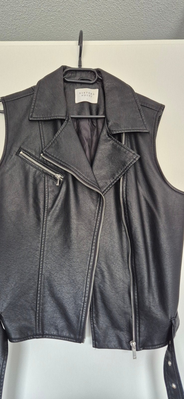Sisters point gilet zwart leer maat L, Verzenden, Zwart, Maat 42/44 (L), Sisters Point