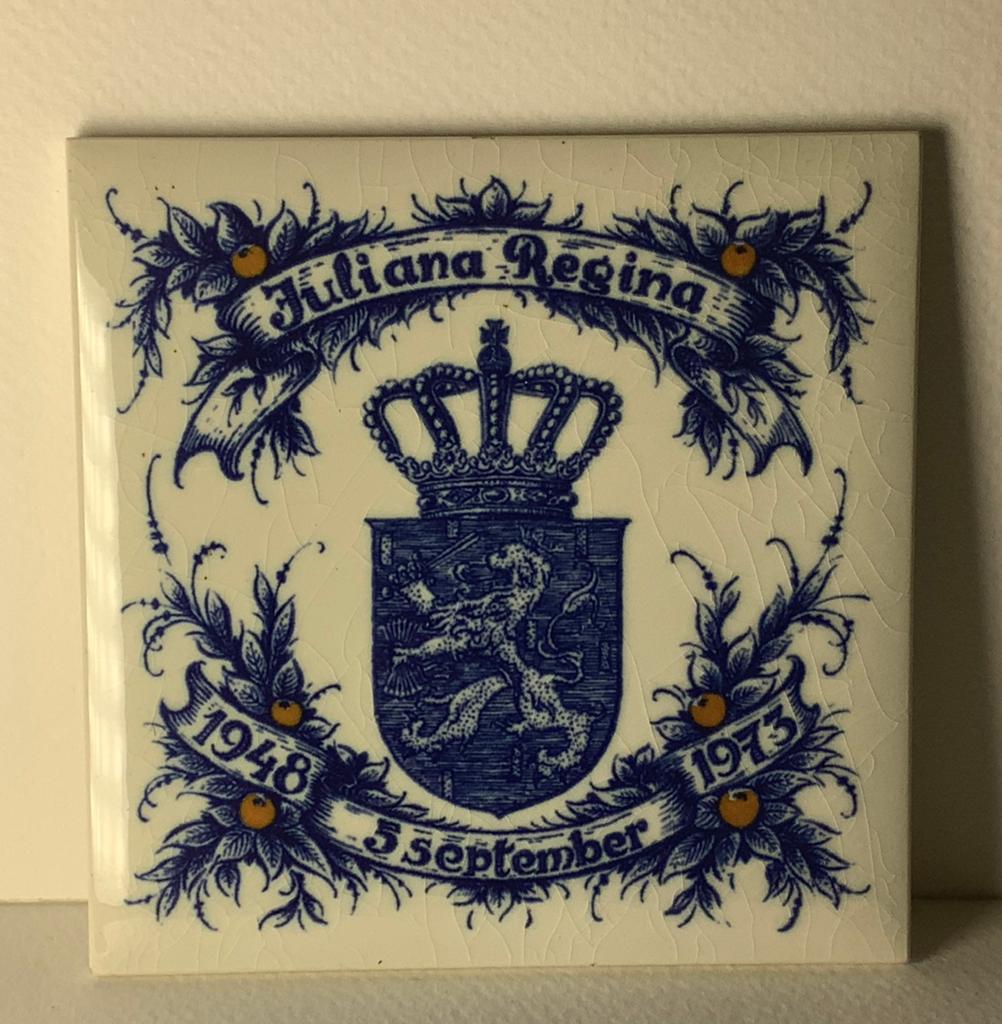 Vintage twgel Jubileum Juliana 25 jaar 1948-1973, Overige typen, Ophalen of Verzenden, Zo goed als nieuw, X