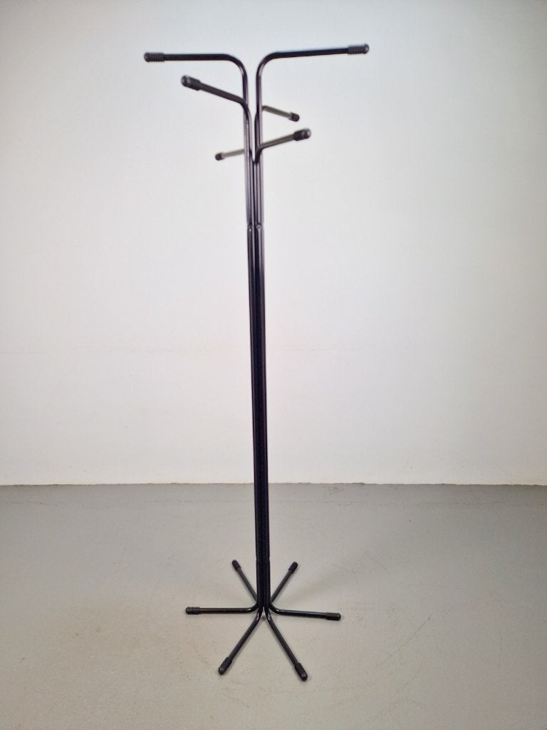 Vintage RIGG Kapstok Tord Bjorklund Ikea 1987 Metaal zwart, Ophalen of Verzenden, Zo goed als nieuw, Metaal, Staande kapstok