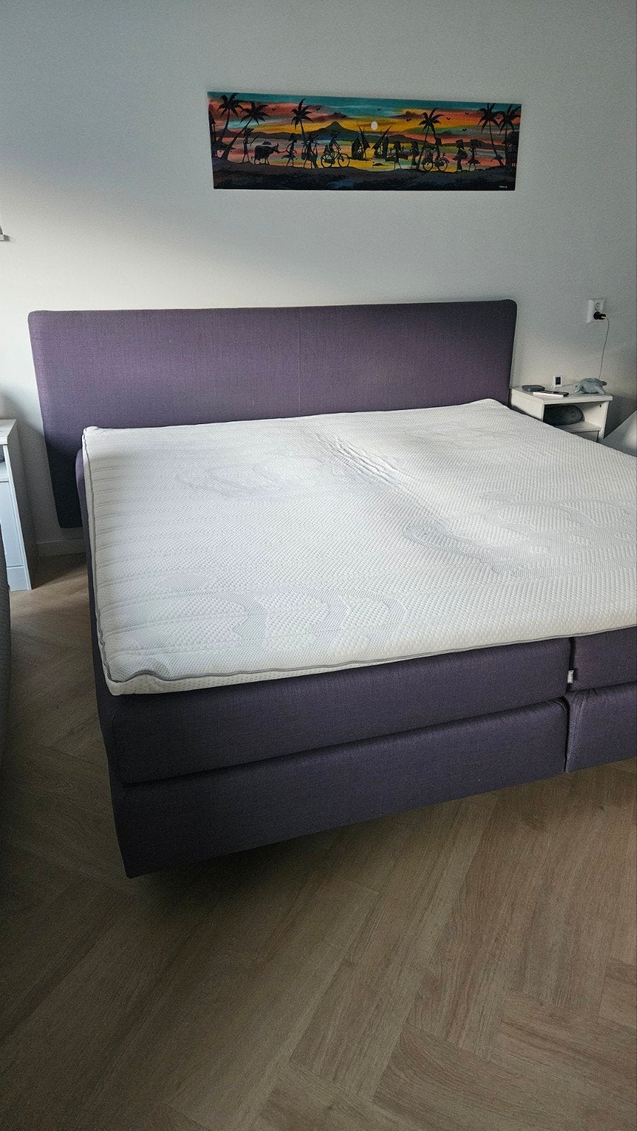 auping boxspring 200210, Gebruikt, 210 cm, Tweepersoons, Ophalen of Verzenden