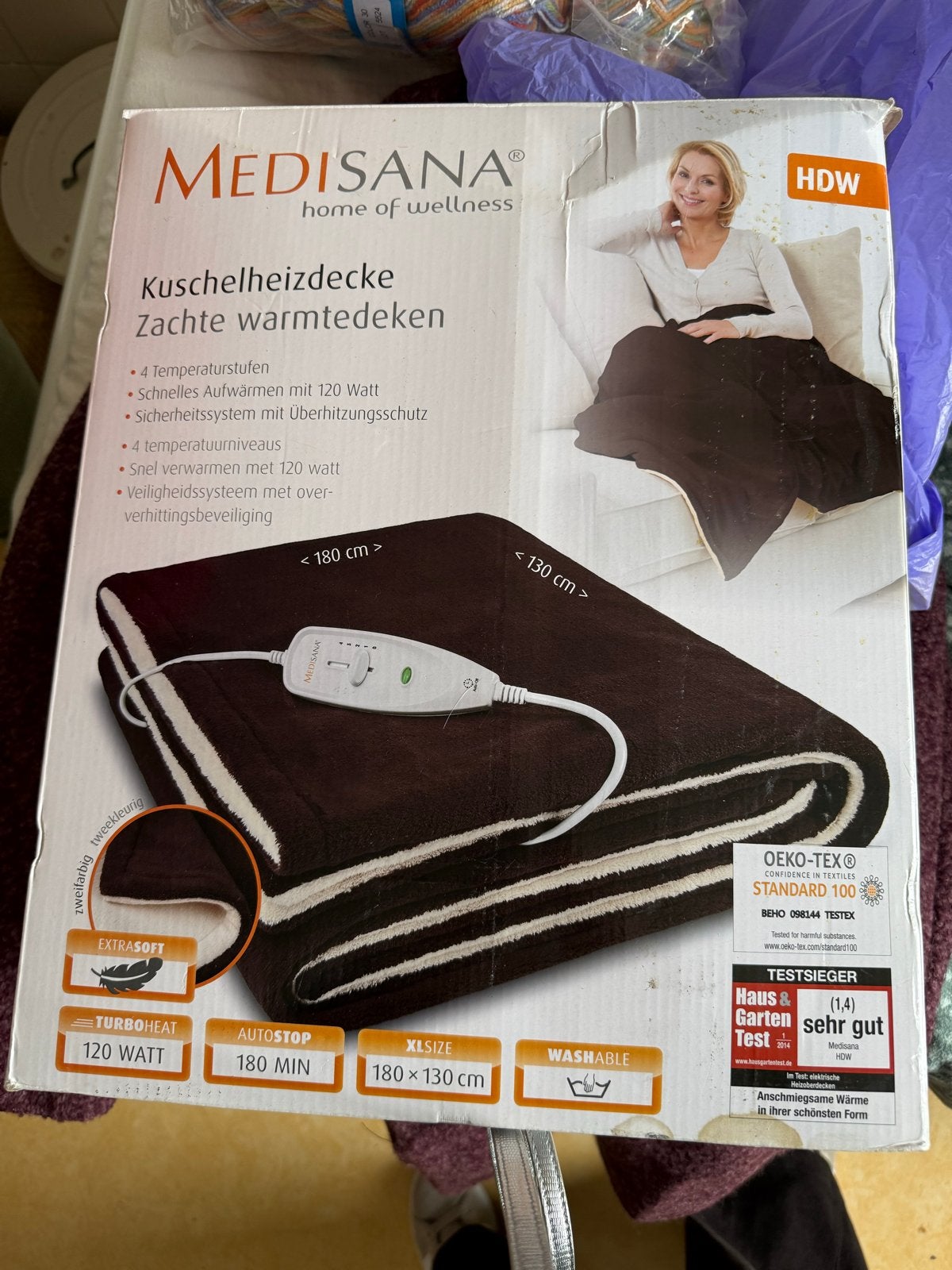 Medisana Zachte Warmtedeken - XL (180x130 cm), Ophalen of Verzenden, Nieuw, Overige typen