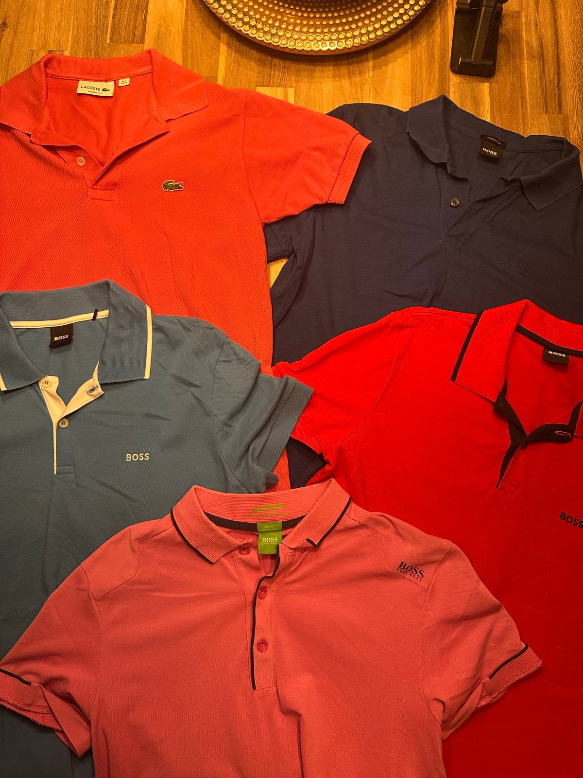 Boss en Lacoste polo's - Maat M, Kleding | Heren, Polo's, Ophalen, Gedragen, Maat 48/50 (M), Rood