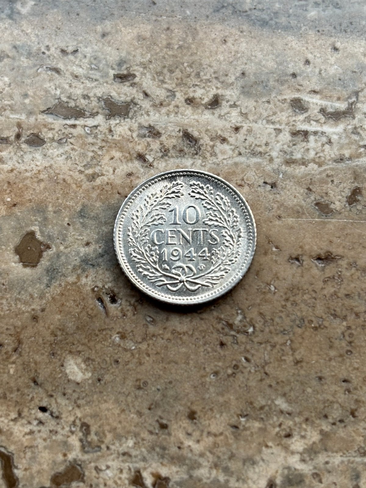 10 cent 1944 es Wilhelmina , hoge kwaliteit, Zilver, Ophalen of Verzenden, 10 cent, Koningin Wilhelmina