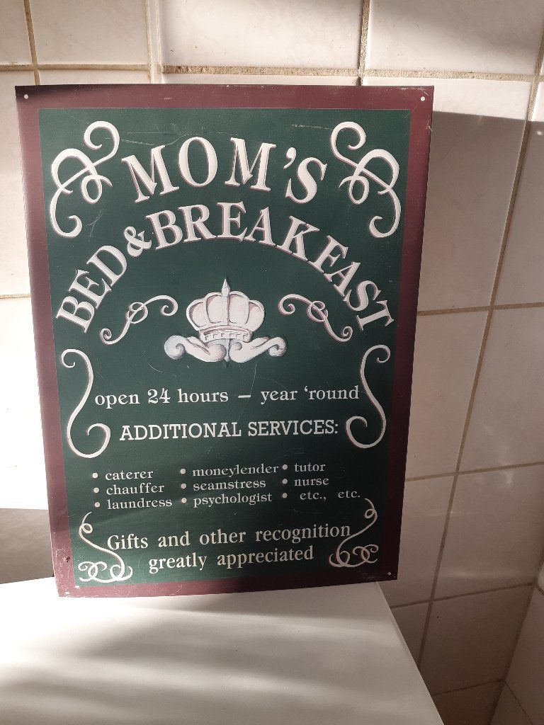 "Mom's Bed & Breakfast" metalen bord, Ophalen, Overige typen