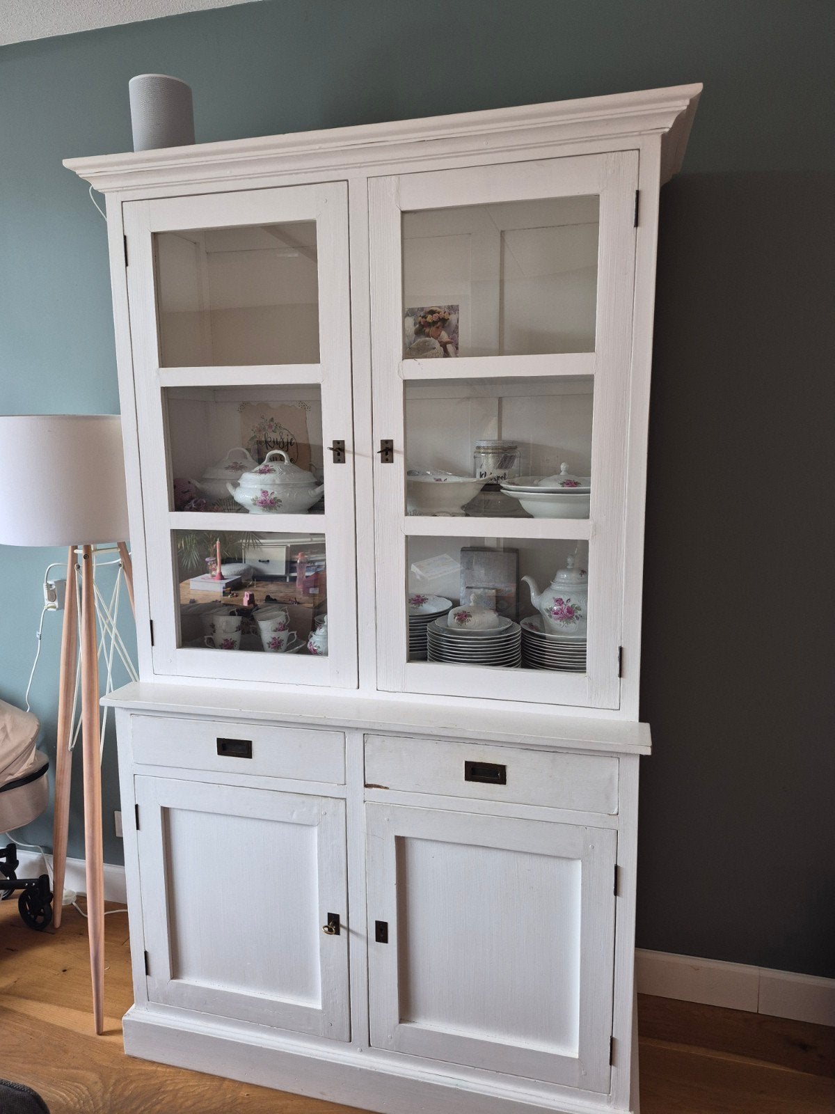 Buffetkast wit, 122x52x210 cm, Huis en Inrichting, Ophalen, Gebruikt, 100 tot 150 cm, 200 cm of meer