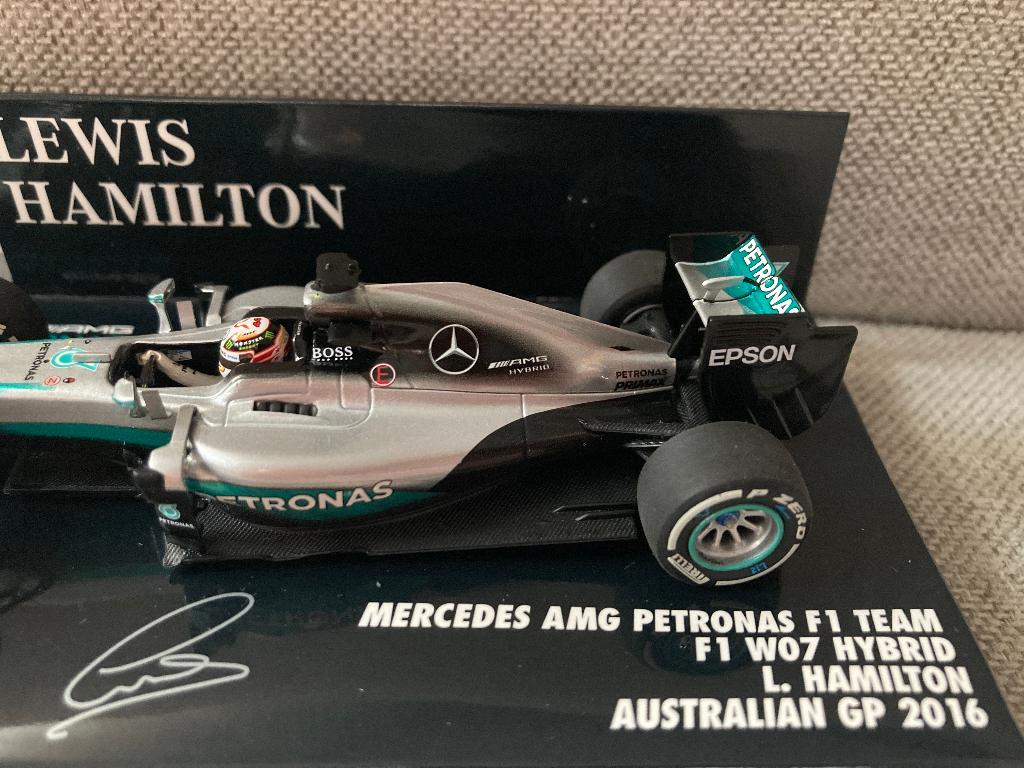 ✅ Lewis Hamilton 1:43 Australian GP 2016 Mercedes W07 F1, Ophalen of Verzenden, Nieuw, Formule 1
