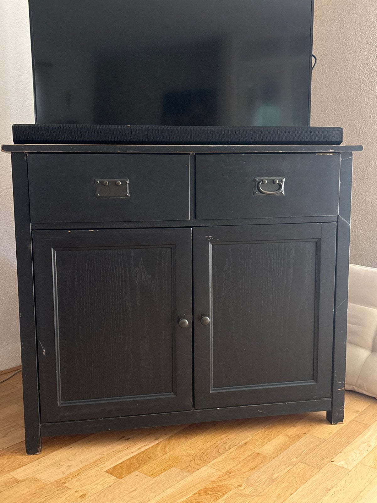 Zwart dressoir met lichte gebruikersschade, 90x105x55cm, Ophalen, Gebruikt, 50 tot 100 cm, Minder dan 100 cm