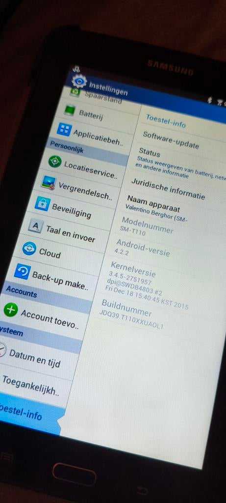 Oude Samsung tablet SM-T110, Computers en Software, Android Tablets, Ophalen of Verzenden